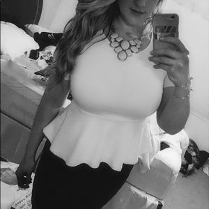 Peplum Top w/ cut out back!